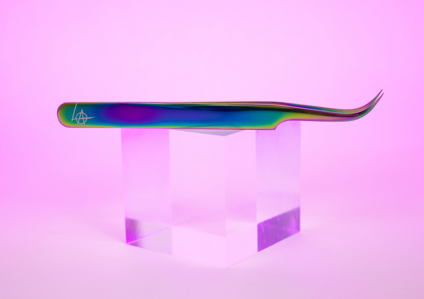 Volume J-Curve Tweezer Rainbow Metal