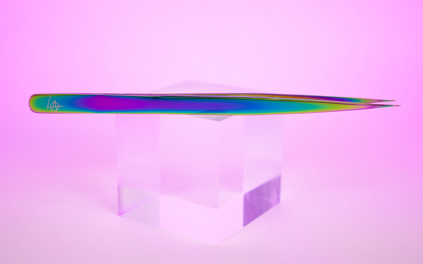 Straight Isolation Tweezer Rainbow Metal