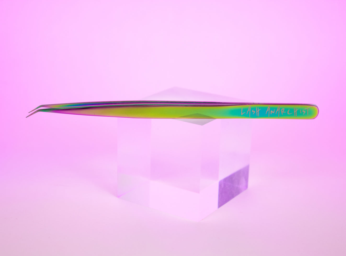 Curved Isolation Tweezer Rainbow Metal